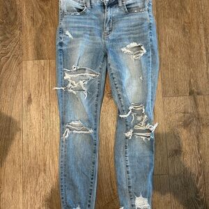 Distressed Light Blue Women's Jeans